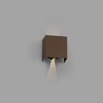 FARO OLAN kültéri fali lámpa, barna, 3000K melegfehér, beépített LED, 6W, IP54, 70270
