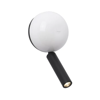 FARO PRESS fali lámpa, olvasókarral, nyomógombos kapcsolóval, fehér, beépített LED, 3W, 180 lm, IP20, 62350
