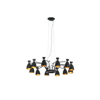 FARO RETRO több ágú függeszték, fekete, E14 foglalattal, IP20, 20048