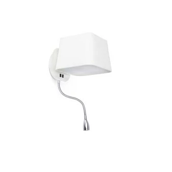 FARO SWEET fali lámpa, olvasókarral, fehér, E27 foglalattal, IP20, 29950