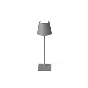 FARO TOC kültéri asztali lámpa, érintőkapcsolóval, szürke, 3000K melegfehér, beépített LED, 2,2W, 150 lm, IP54, 70777