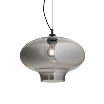 IDEAL LUX BISTRO' függesztett lámpa E27 foglalattal, max. 60W, 40 cm átmérő, füst üveg 120904