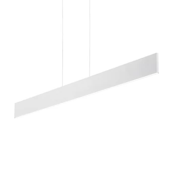 IDEAL LUX DESK függesztett lámpa, beépített LED, 23W, 2100 lm, 3000K melegfehér, 102,5x20 cm, fehér 138237