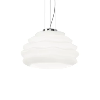 IDEAL LUX KARMA függesztett lámpa E27 foglalattal, max. 60W, 39 cm átmérő, fehér 132389