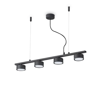 IDEAL LUX MINOR több ágú függeszték, max. 4x15W, GX53 foglalattal, fekete, 235455