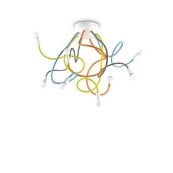 IDEAL LUX MULTIFLEX mennyezeti lámpa 8 db. E14 foglalattal, max. 8x40W, 80 cm átmérő, színes 159010