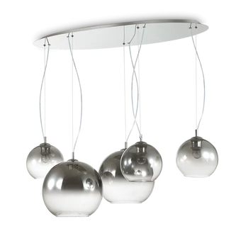 IDEAL LUX NEMO PLUS függesztett lámpa 5 db. E27 foglalattal, max. 5x60W, 107 cm átmérő, füstüveg 138305