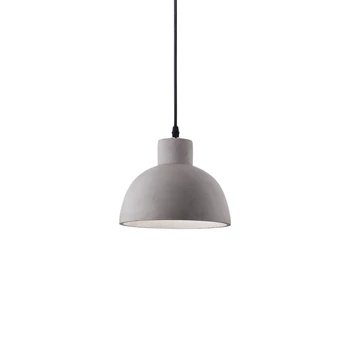 IDEAL LUX OIL-5 beton függesztett lámpa E27 foglalattal, max. 15W, 20,5 cm átmérő, szürke 129082