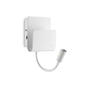 IDEAL LUX PROBE fali lámpa, olvasókarral és polc funkcióval, 3000K melegfehér, 580 lm, 9W, beépített LED, fekete, 237930