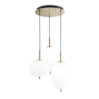 IDEAL LUX UMILE több ágú függeszték, 3000K melegfehér, 3160 lm, 50W, beépített LED, réz, 224541