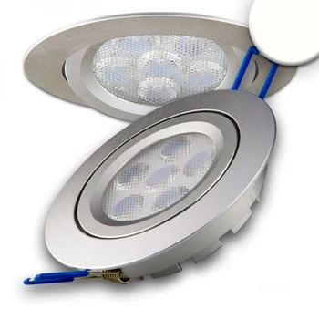 Süllyesztett LED spotlámpa, ezüst, 15W, 850 lm, 4200K természetes fehér, 72°, fényerőszabályozható