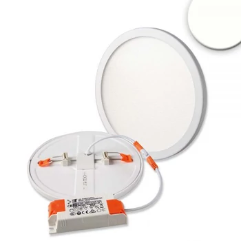 Flex süllyesztett LED mélysugárzó, 15W, 1150lm, 4000K természetes fehér, 120°, UGR<19, CRI90, IP52, 17,5cm átmérő, fehér, fényerőszabályozható