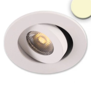 AmpSystem süllyeszthető LED spotlámpa, billenthető, 24V DC, 3W, 300lm, 3000K melegfehér, fehér, kör