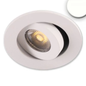 AmpSystem süllyeszthető LED spotlámpa, billenthető, 24V DC, 3W, 310lm, 4000K természetes fehér, fehér, kör