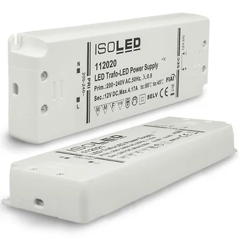 LED tápegység 12V DC, 0-50W, ultra-lapos, SELV