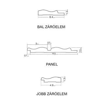 Lamelio VERSAL White balos végzáró 