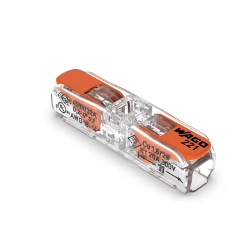 WAGO vezetékösszekötő 2 vezetékhez, max. 4 mm², WAGO-221-2411