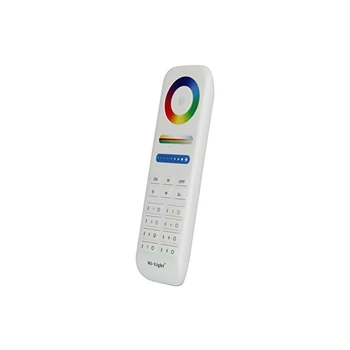 Mi-Light FUT089 RGB+CCT RF távirányító, érintő- és nyomógombos, elemes, 8 zónás