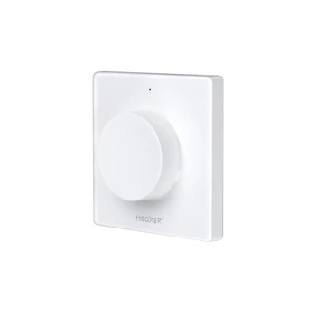 Mi-Light K1 dimmer+CCT fali távirányító, fehér, tekerőgombos, elemes, 86x86 mm