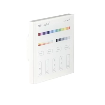 Mi-Light T4 RGB+CCT fali távvezérlő panel, 4 zónás