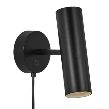 NORDLUX MIB 6 fali lámpa, fekete, GU10, max. 8W, 6cm átmérő, 61681003