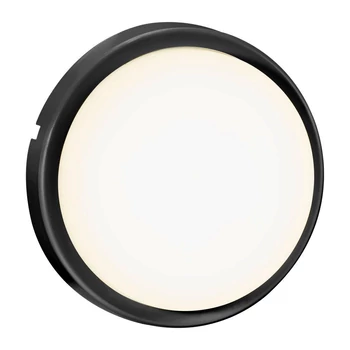 NORDLUX Cuba Bright Round fali lámpa, fekete, 3000K melegfehér, beépített LED, 14, 1600 lm, 16.3cm átmérő, 2019171003
