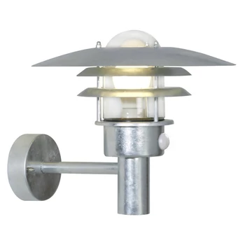 NORDLUX Lønstrup 32 Sensor kültéri fali lámpa, galvanizált, E27, max. 60W, 32cm átmérő, 71412031