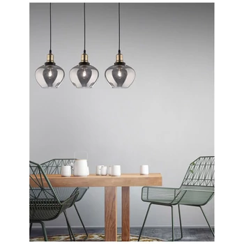 Nova Luce CEDRO több ágú függeszték, szürke, E27 foglalattal, max. 3x28W, 8436405