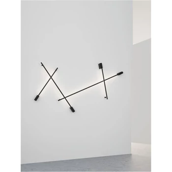 Nova Luce GROPIUS fali lámpa, design, fekete, 3000K melegfehér, beépített LED, 1x20W, 672 lm, 9081120