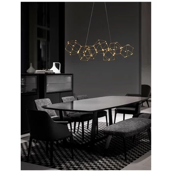 Nova Luce NEBULA több ágú függeszték, arany, 3000K melegfehér, beépített LED, 1x34W, 2352 lm, 9186807