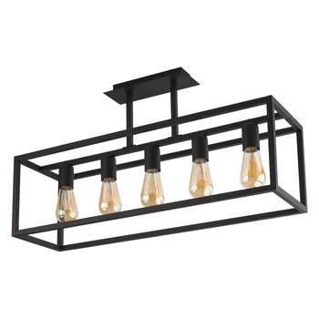 Nowodvorski CRATE mennyezeti lámpa, fekete, E27 foglalattal, 5x42W, TL-9047