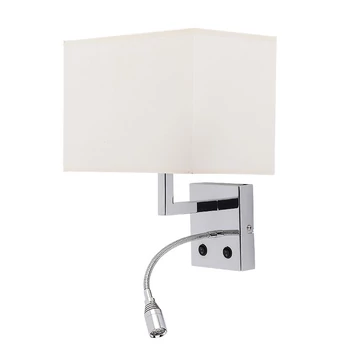 Nowodvorski HOTEL fali lámpa, olvasókarral, krém, E27 foglalattal, 1x42W, TL-6800