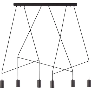 Nowodvorski IMBRIA több ágú függeszték, fekete, GU10 foglalattal, 6x35W, TL-9675