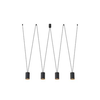 Nowodvorski MORE TONE több ágú függeszték, fekete, GU10 foglalattal, 4x10W, TL-7814