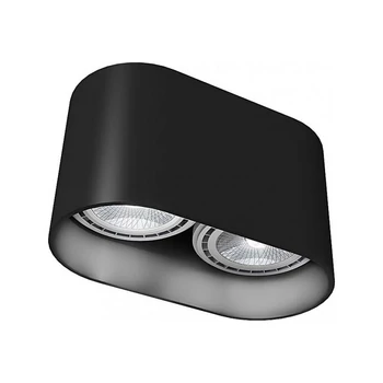 Nowodvorski OVAL mennyezeti lámpa, fekete, GU10 foglalattal, 2x75W, TL-9240