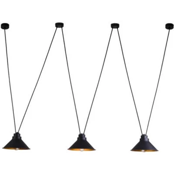 Nowodvorski PERM több ágú függeszték, fekete, E27 foglalattal, 3x42W, TL-9146