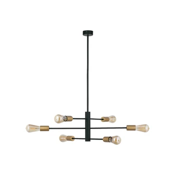 Nowodvorski ROTOR több ágú függeszték, fekete, E27 foglalattal, 6x42W, TL-7937