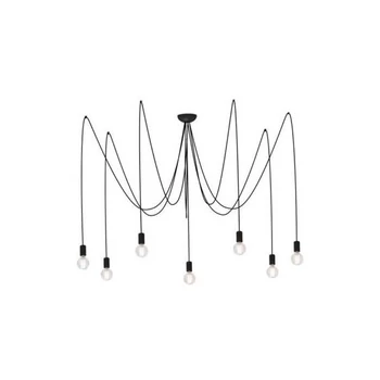 Nowodvorski SPIDER BLACK több ágú függeszték, fekete, E27 foglalattal, 7x42W, TL-6785