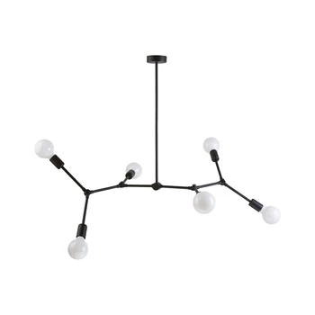 Nowodvorski TWIG több ágú függeszték, fekete, E27 foglalattal, 6x42W, TL-9138