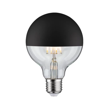 Paulmann 28676 Design fényforrás, tükör hatású, matt fekete, fényerőszabályozható, fekete, 2700K melegfehér, E27 foglalat, 600 lm