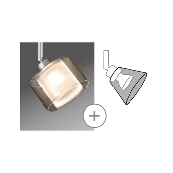 Paulmann 70174 URail Decosystem Twice bura GU10 foglalathoz, üveg