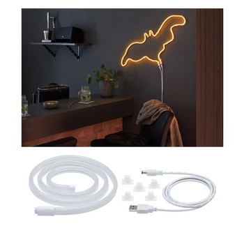 Paulmann 70562 Neon Colorflex LED szalag, formára hajlítható, USB csatlakozóval, fehér, narancs, beépített LED, 10 lm, IP20