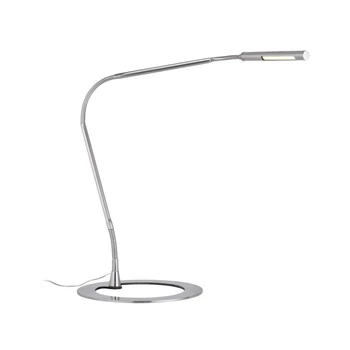 Paulmann 74995 Plaza asztali lámpa, kapcsolóval, szálcsiszolt, 6500K hidegfehér, beépített LED, 240 lm, IP20