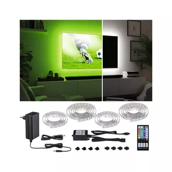 Paulmann 78877 Led strip Comfort TV Set LED szalag, távirányítóval, ezüst, 3000K melegfehér, 1.166 lm, IP20