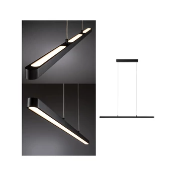 Paulmann 79693 Lento 1 ágú függeszték, lefelé és felfelé világít, fekete, 2700K melegfehér, beépített LED, 3495 lm, IP20