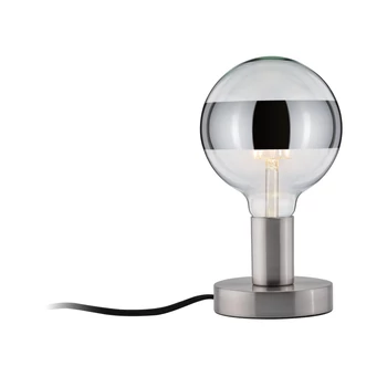 Paulmann 79759 Neordic Haldor asztali lámpa, bura nélküli, design, szálcsiszolt, E27 foglalat, IP20