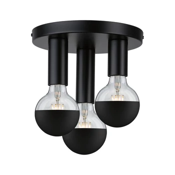 Paulmann 79761 Neordic Skogen mennyezeti lámpa, bura nélküli, fekete, 3x E27 foglalat, IP20