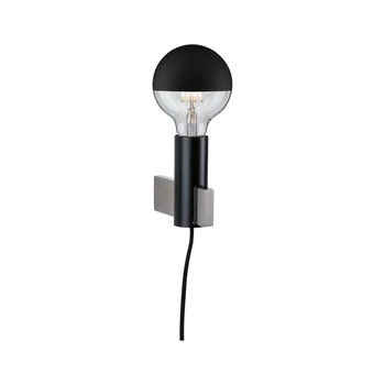 Paulmann 79762 Neordic Aik fali lámpa, bura nélküli, design, fekete, E27 foglalat, IP20