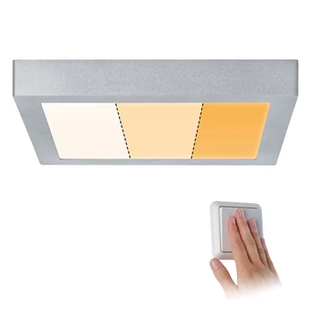 Paulmann 79800 Carpo LED panel, 300 mmx300 mm, négyzet, 3-step-dim to warm, króm, 2300K-3000K változtatható, beépített LED, 1830 lm, IP20