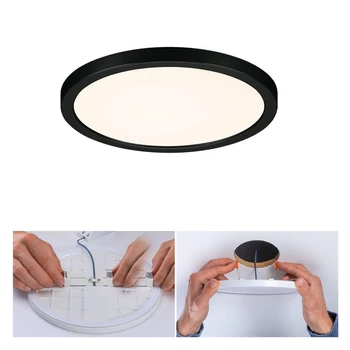 Paulmann 79961 VariFit Areo mennyezeti lámpa, fekete, 3000K melegfehér, 1.300 lm, IP44